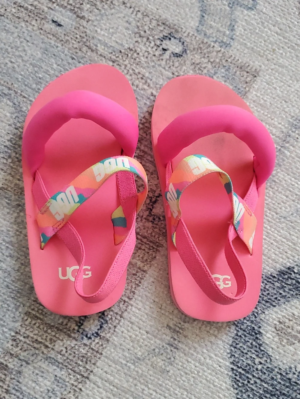 UGG Zuma Sling Baby Girls Sandals Taffy Pink Sz6/7